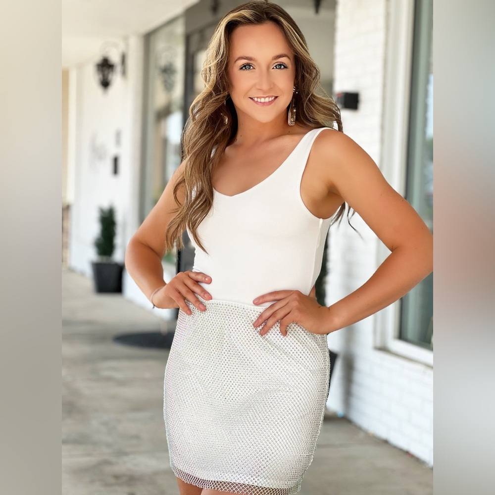 New Sincerely Jules net studded sparkle
mini skirt